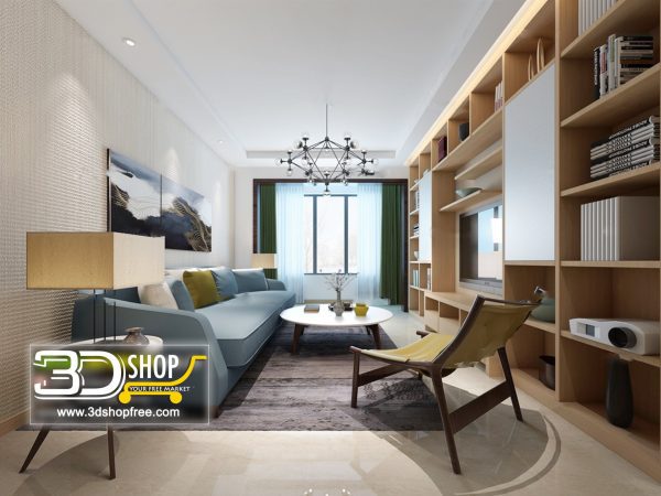 458 Living Room 3d Max Interior Scene
