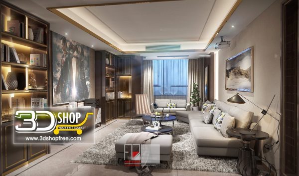463 Living Room 3d Max Interior Scene