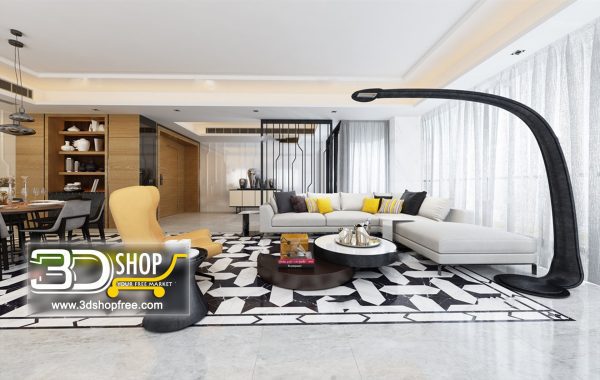 464 Living Room 3d Max Interior Scene