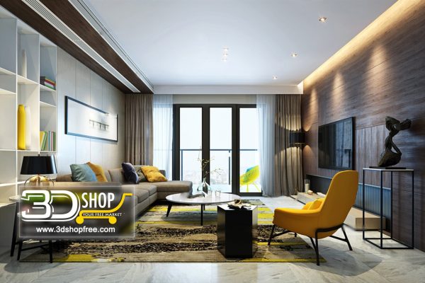 465 Living Room 3d Max Interior Scene