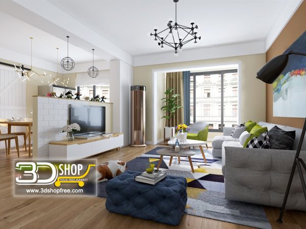 468 Living Room 3d Max Interior Scene