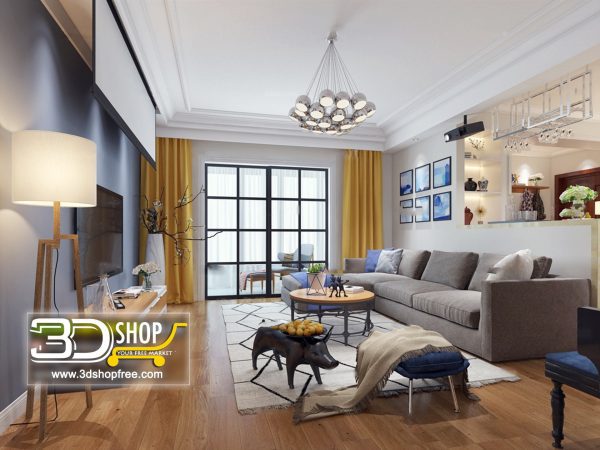 470 Living Room 3d Max Interior Scene