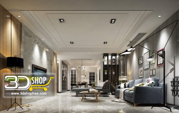 473 Living Room 3d Max Interior Scene