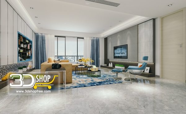 474 Living Room 3d Max Interior Scene