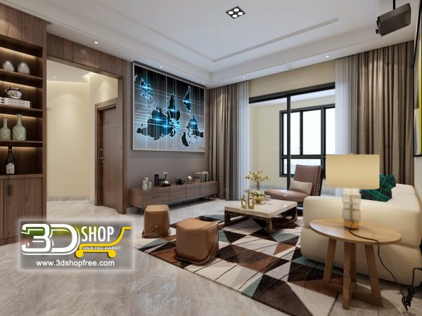 487 Living Room 3d Max Interior Scene