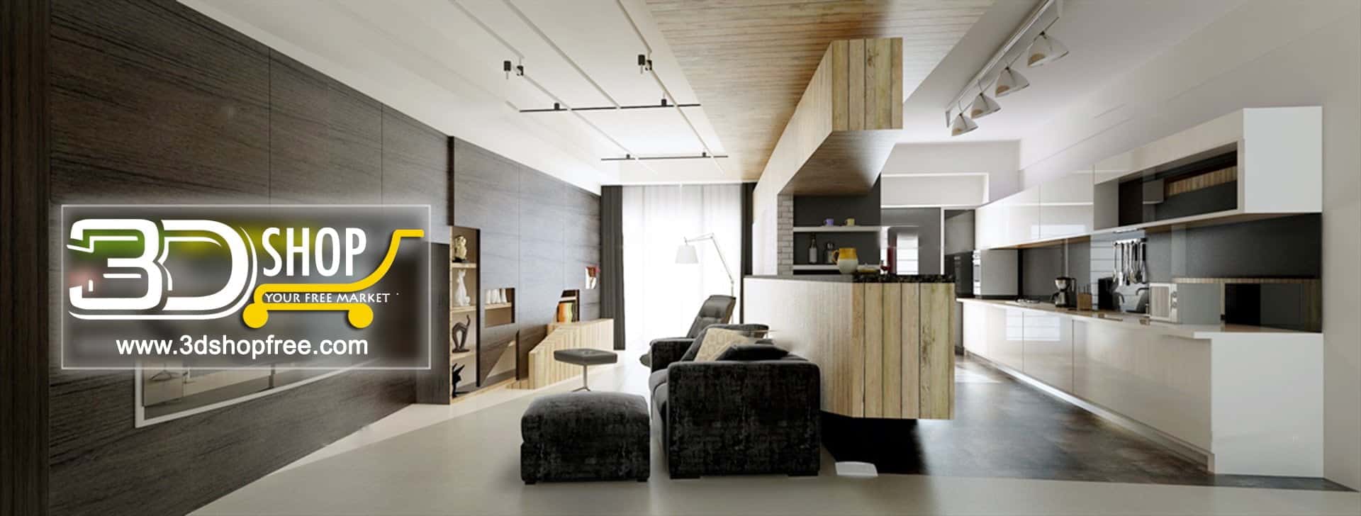 Living Room 3d Max Interior Scene