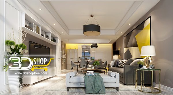 494 Living Room 3d Max Interior Scene