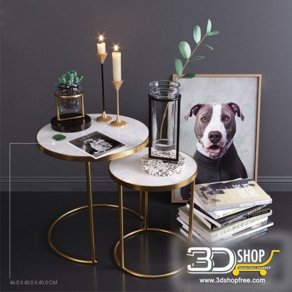 Coffee Table Set 3d Models 088
