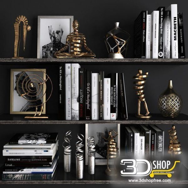 Decorative Shelves 3d Models 048