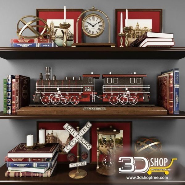 Decorative Shelves 3d Models 056