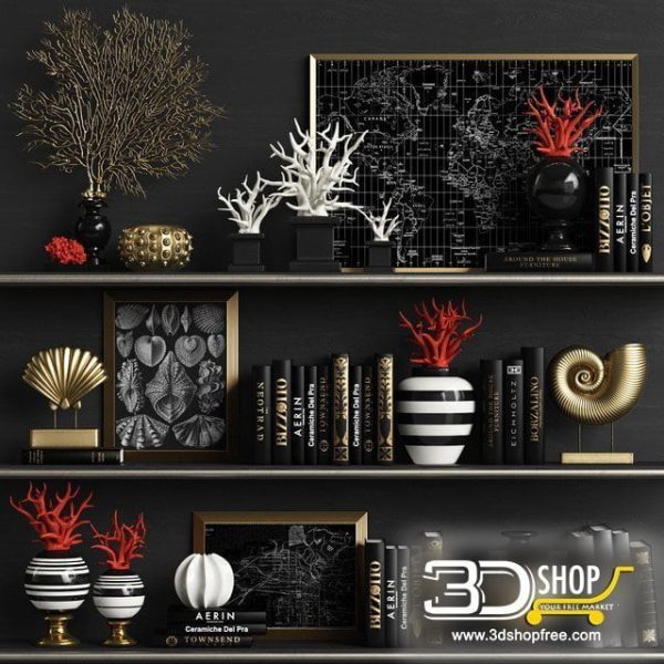 Decorative Shelves 3d Models 057
