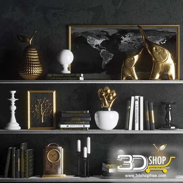 Decorative Shelves 3d Models
