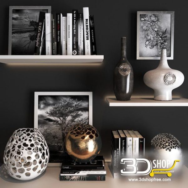 Decorative Shelves 3d Models 065