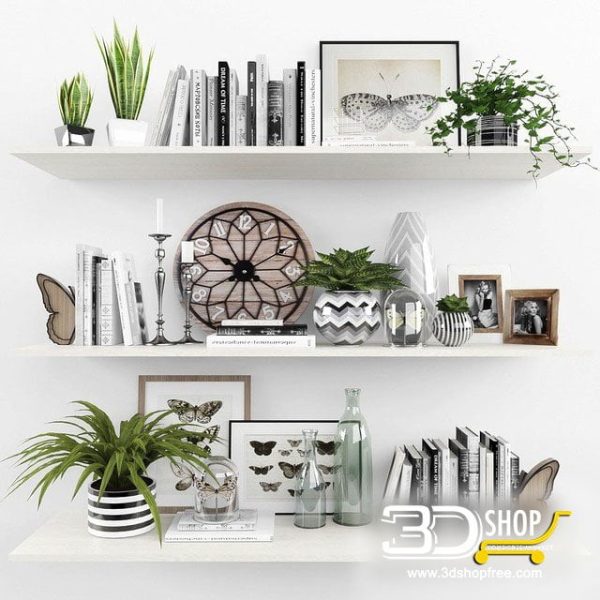 Decorative Shelves 3d Models 080