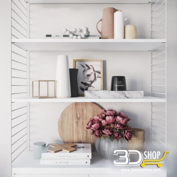 Decorative Shelves 3d Models 091