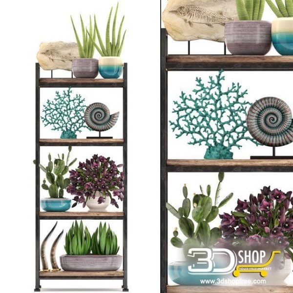 Decorative Shelves 3d Models 092