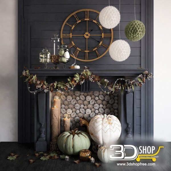Fireplace Decor 3d Models 050