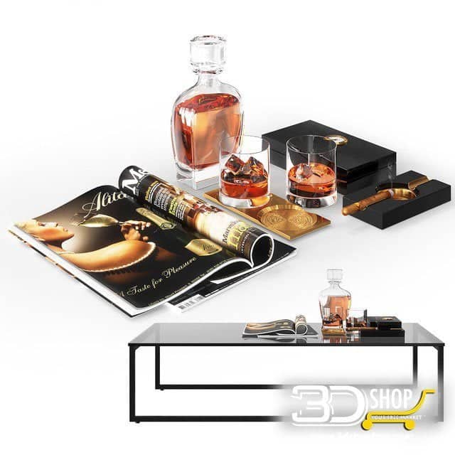 Whiskey Decor Items Corona & VRay