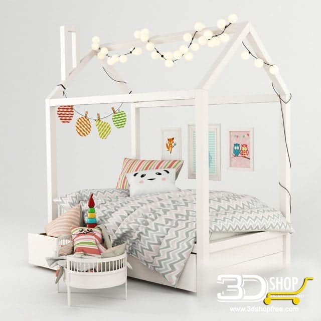 Kids Bed 3D Model