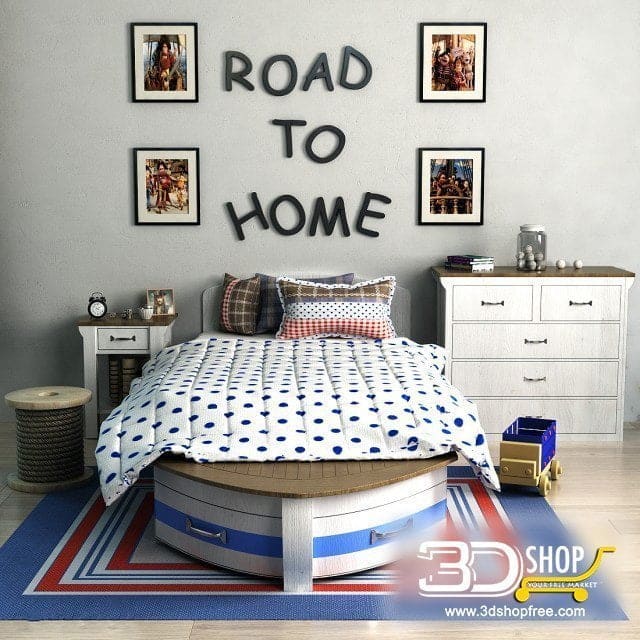 Kids Bed 3D Model