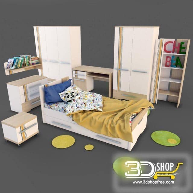 Kids Bed 3D Model