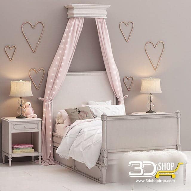 Kids Bed 3D Model 025
