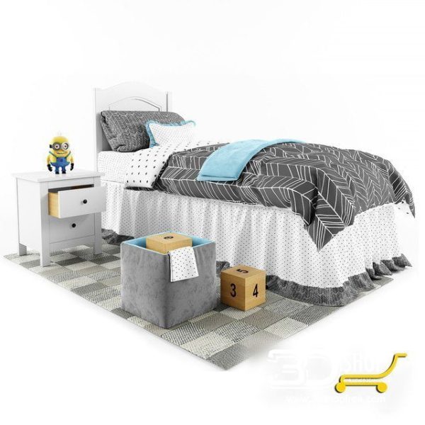 Kids Bed 3D Model 030