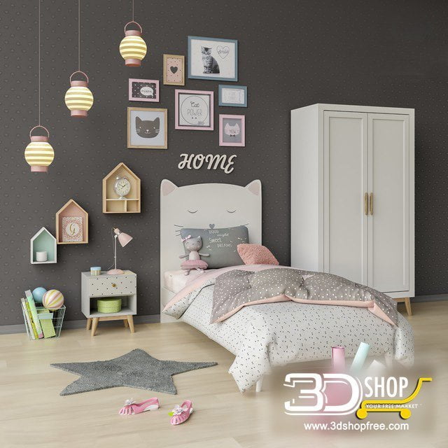 Kids Bed 3D Model