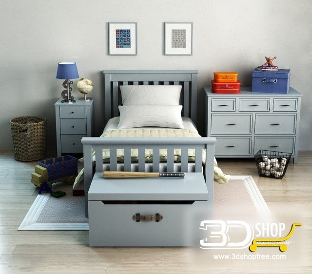 Kids Bed 3D Model