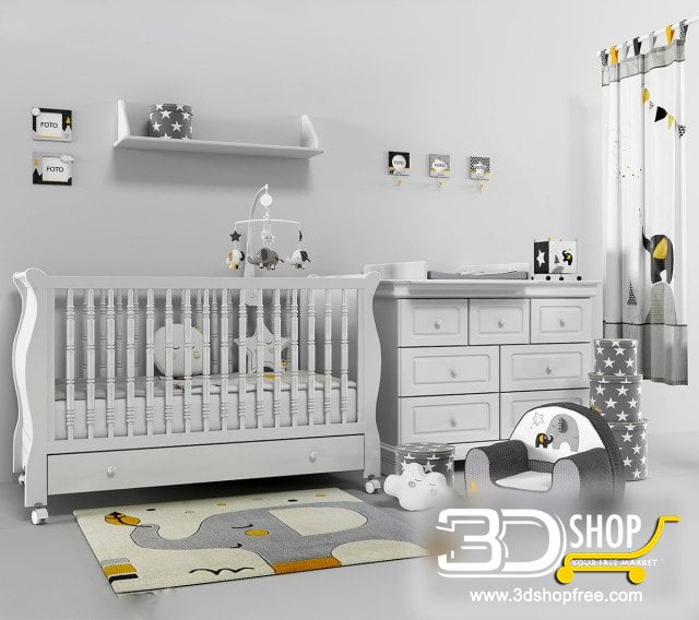 Kids Bed 3D Model