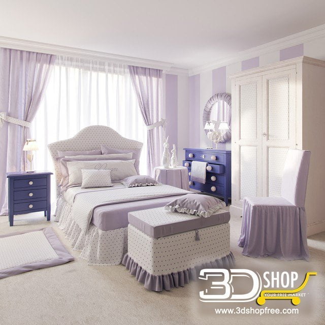 Kids Bed 3D Model