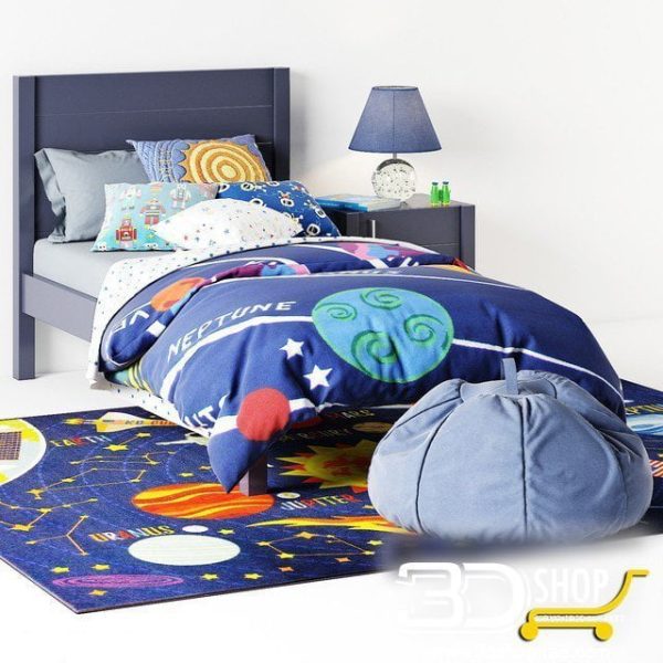 Kids Bed 3D Model 049