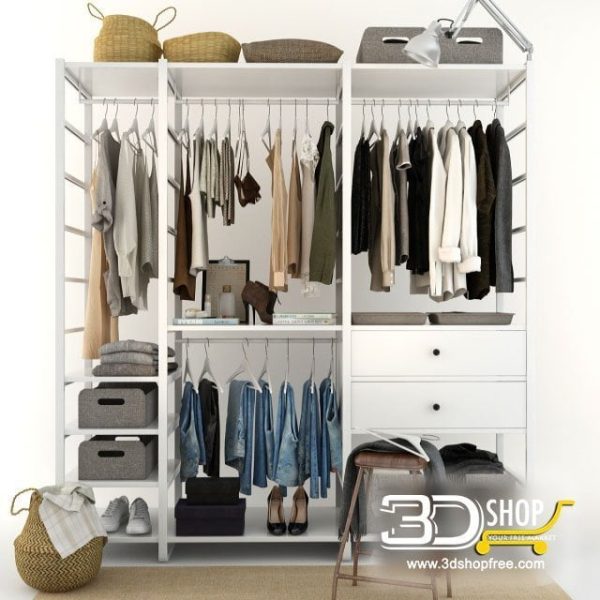 Clothes Wardrobe 3D Model 428