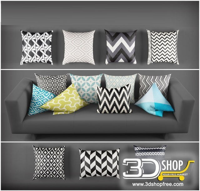 Cushions 3d Model