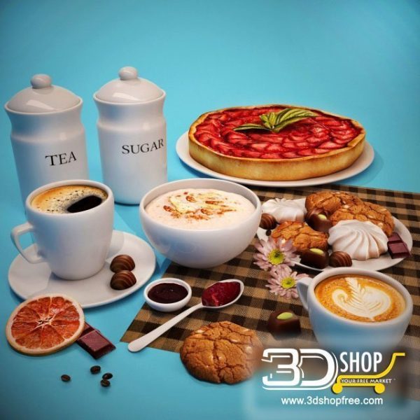 English Breakfast 3d Models 008