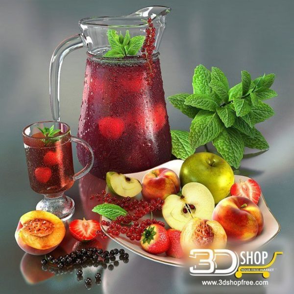 Mixed Fruits Juice 3d Models 013