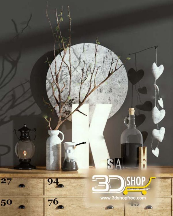 Modern Floral Decoration 3d Models 087