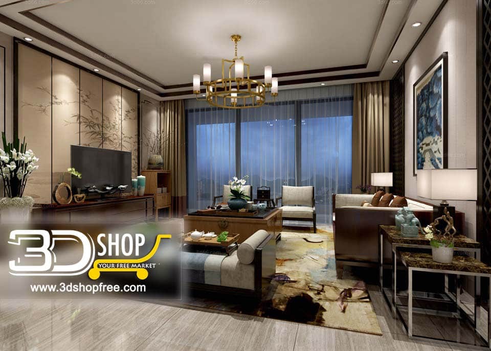 Modern Livingroom Fusion Style