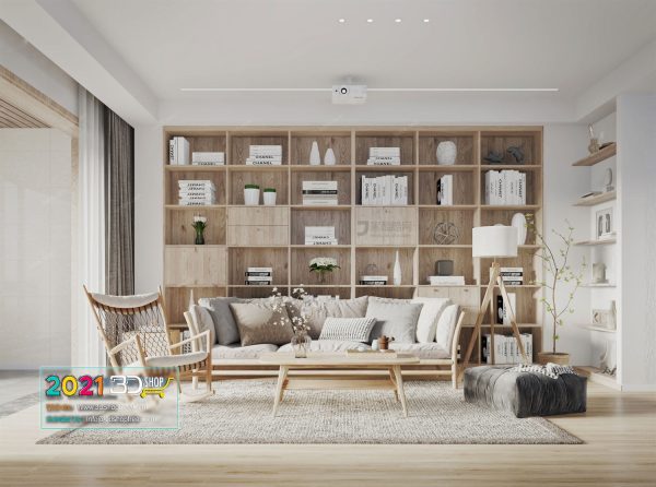 A056 Living Room Interior Scene V-Ray Render