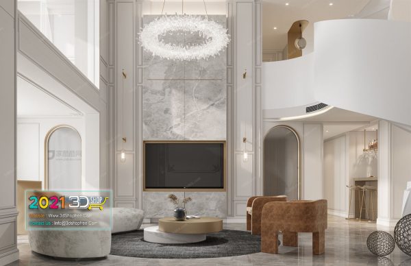 Living Room Interior Scene Corona Render C011